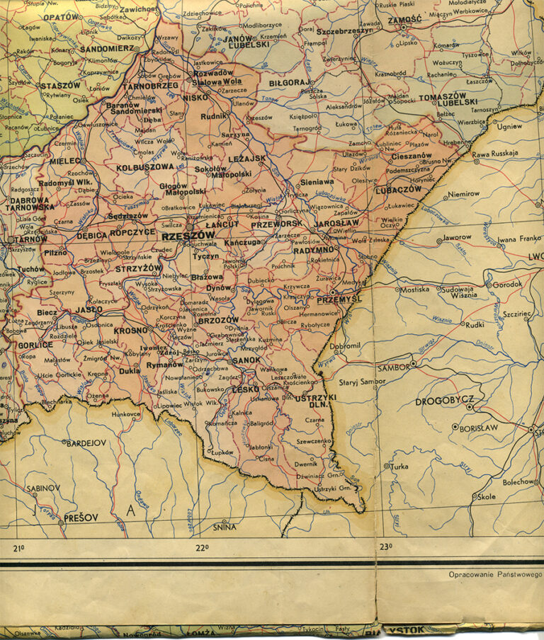 1940s Sanok Map POL